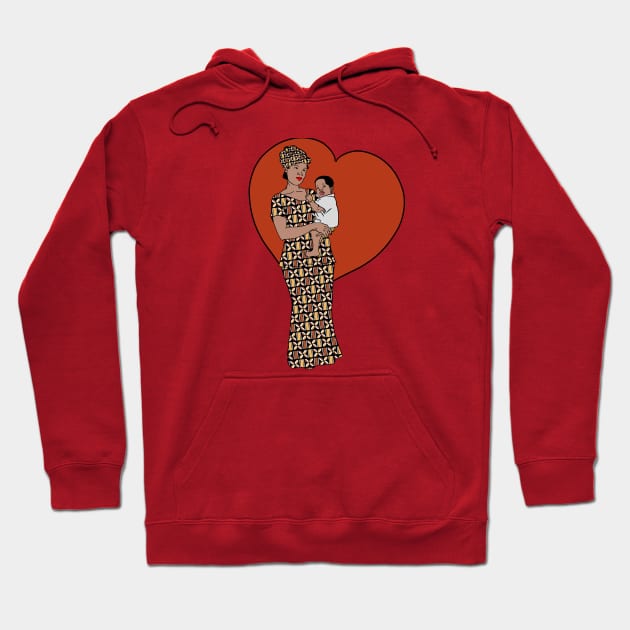 African mother and child Hoodie by Kyomaw